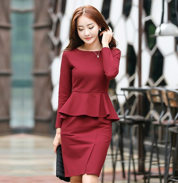 ペプラムワンピ ペプラムワンピース ペプラムドレス ペプラムスーツ タイトワンピース スマートカジュアル レディース 結婚式タイトドレス オフィスワンピース きれいめ ビジネス 仕事 上品 長袖 ひざ丈 タイトドレス お呼ばれワンピース ペプラムワンピ ペプラムワンピース ペプラムドレス ペプラムスーツ