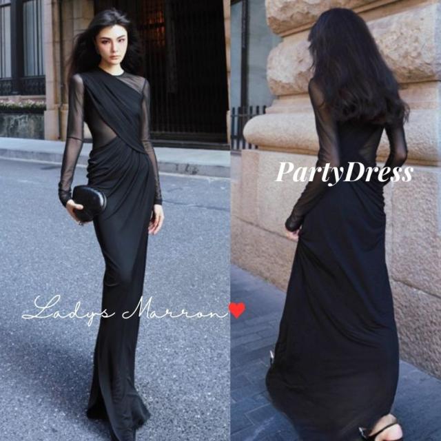 パーティードレス かっこいい 韓国 黒 同窓会ドレス 成人式ドレス 服装 結婚式 お呼ばれ 服 イブニングドレス ロングドレス 二次会ドレス お呼ばれドレス 結婚式ドレス アシンメトリードレス 結婚式お呼ばれドレス 大人 ワンピース お呼ばれワンピース