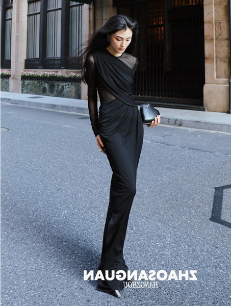 パーティードレス かっこいい 韓国 黒 同窓会ドレス 成人式ドレス 服装