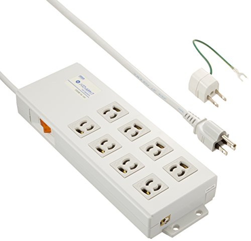 サンワサプライ ノイズフィルタ内蔵タップ 3P 8個口 マグネット付き TAP-3803NFN