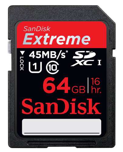 SanDisk Extreme SDHC SDXCカード UHS-1Class10 64GB SDSDX-064G-J35