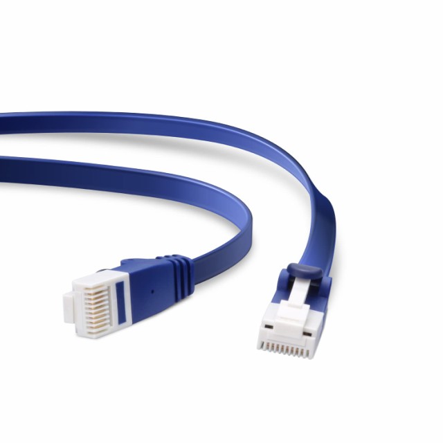 エレコム LANケーブル CAT6A 15m ツメが折れない 爪折れ防止コネクタ cat6a準拠 スーパーフラット ブルーメタリック LD-GFAT/BM150の通販は