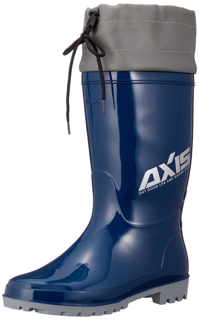 [オカモト] アクシス M-001 カバー付き耐油底マリンブーツ メンズ ネイビー 26 cm