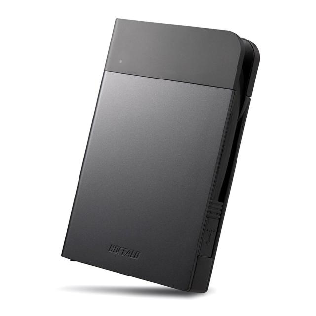 BUFFALO ICカードロック解除対応MILスペック耐衝撃ボディー防滴・防塵ポータブルHDD 2TB シルバー HD-PZN2.0U3-S : BUFFALO ICカードロック解除対応MILスペック耐衝撃