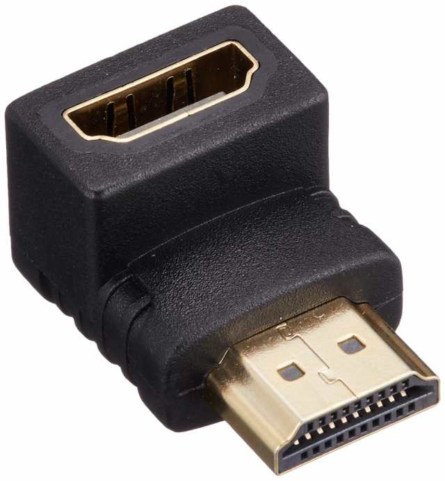 エレコム HDMI延長コネクタ L字 下方向 HDMI (メス) - HDMI (オス