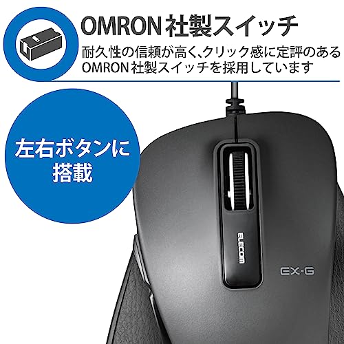 エレコム マウス 有線 Sサイズ 小型 5ボタン (戻る・進むボタン搭載) BlueLED 握りの極み
