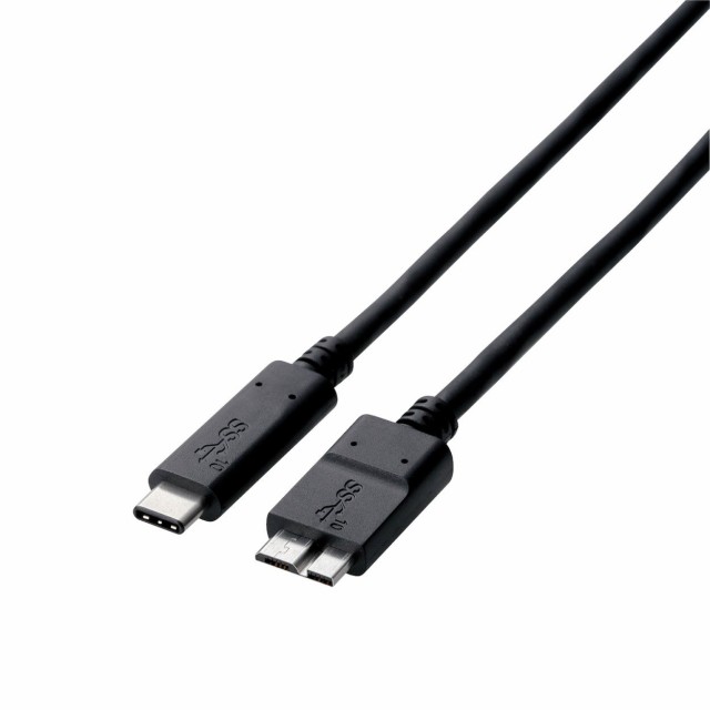 エレコム USBケーブル Type C ( USB C to Micro B ) 15W 0.5m USB3.1認証品 最大10Gbps ブラック USB3-CMB05NBK