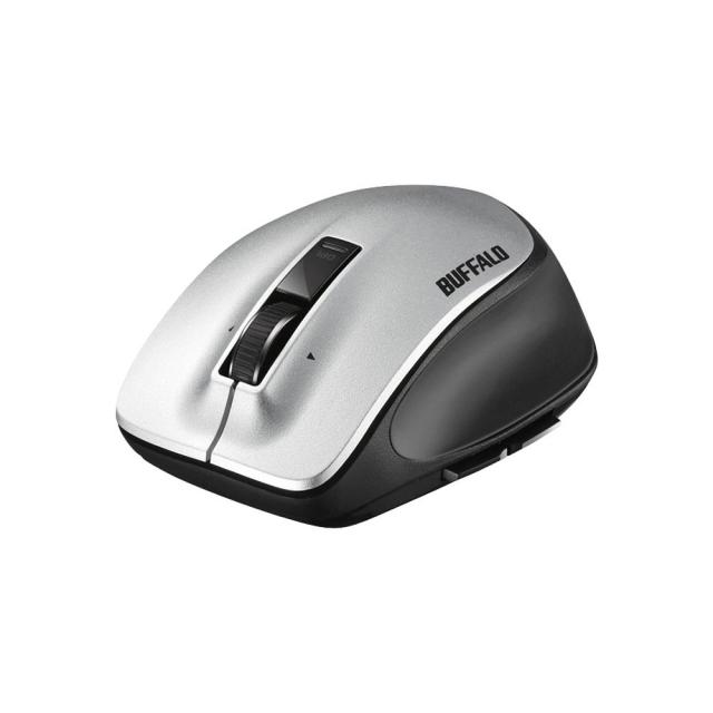 バッファロー BUFFALO 無線  プレミアムフィットマウス Mサイズ シルバー BSMLW505MSVの通販は