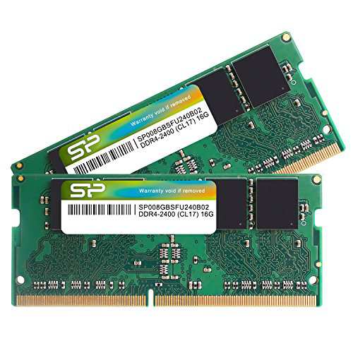 シリコンパワー ノートPC用 メモリ DDR4 2400 PC4-19200 8GB x 2枚 (16GB) 260Pin 1.2V CL17 Mac 対応 SP016GBSFU240B22