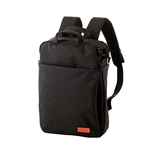 エレコム リュック ビジネスバッグ offtoco(オフトコ) 13.3インチPC収納 A4対応 3WAYバックパック/メッセンジャーバッグ/ハンドバッグ ブラック BM-OF01BK