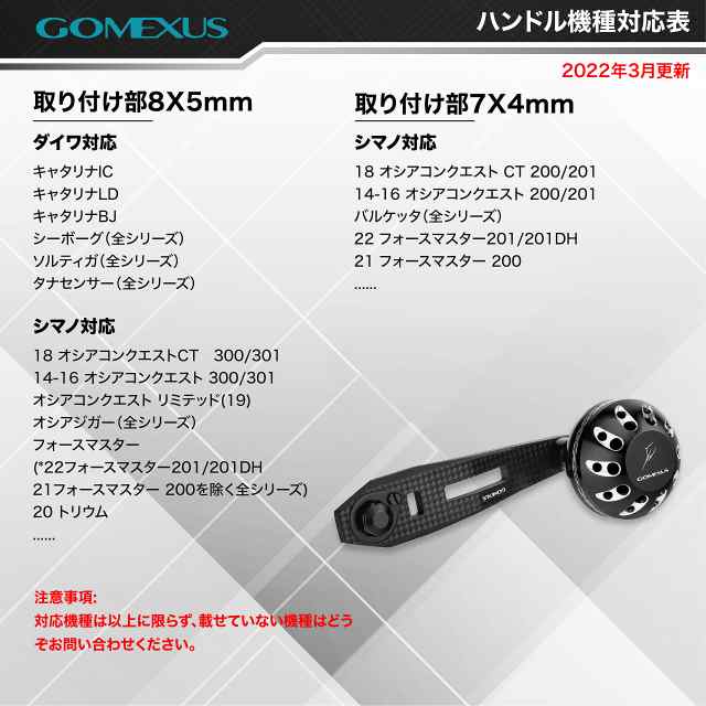 ゴメクサス FL75 リールハンドル シマノ (Shimano) ベイトリール対応 シングルハンドル オシアコンクエスト バルケッタ  フォースの通販はau PAY マーケット - Fleume | au PAY マーケット－通販サイト