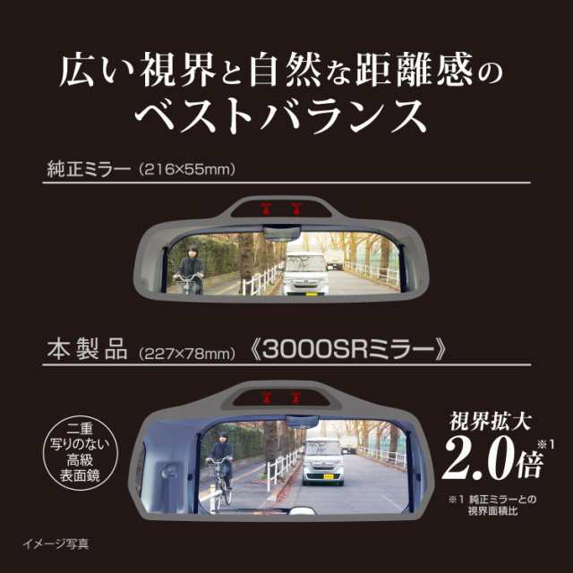 カーメイト 車用 ルームミラー ホンダ純正ミラー専用 Nボックス Nワゴン Nワン 3000SR ハイビームの眩しさカット ブルー  NZ581の通販はau PAY マーケット - Fleume | au PAY マーケット－通販サイト