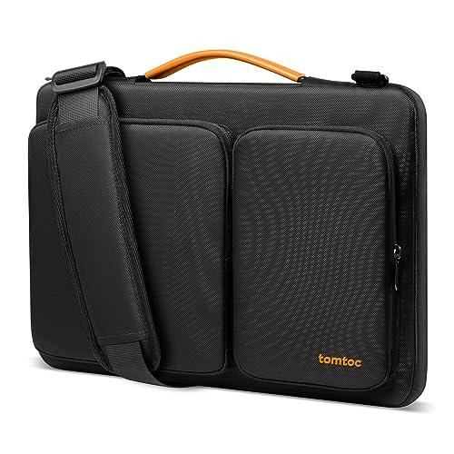 tomtoc 360°保護 パソコンショルダーバッグ 16インチ MacBook Pro M2/M1 2023-2019/15インチ MacBook Pro A1398/15型 Surface Book/15.6 Lenovo ThinkPad X1 Extreme/IdeaPad 5 撥水 ノートPCブリーフケース ブラック 5,977円