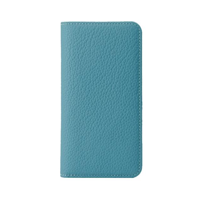 [HANATORA] iPhone8 / iPhone7 /iPhone SE(第2世代)ケース シュリンクカーフレザー 手帳型 本革 スマホケース 耐衝撃 磁石不使用 マグネットなし ハンドメイド ギフトにも最適品 ダイアリーケース Edel 水色 青緑色 シアンブルー PH-8-Cyan