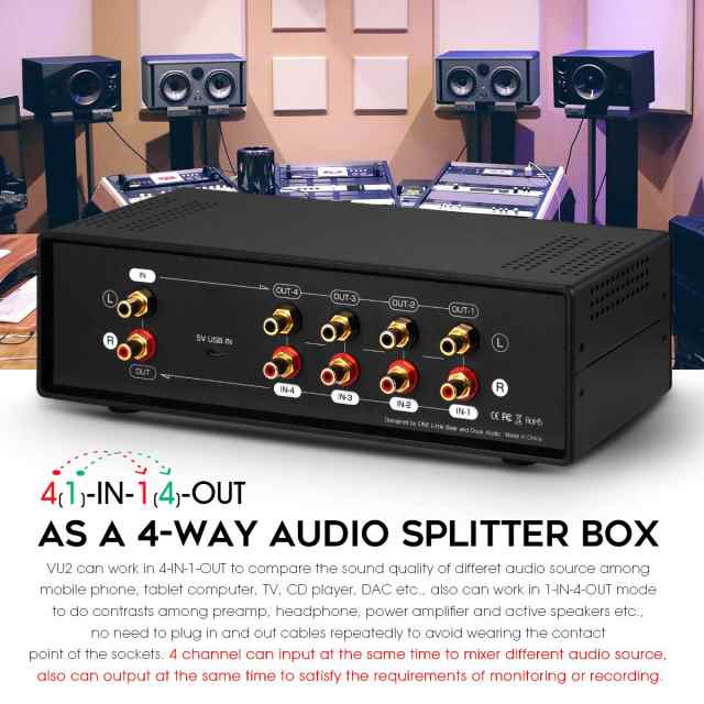 Douk Audio VU2 MIC Line デュアルVUメーター アナログサウンドレベル