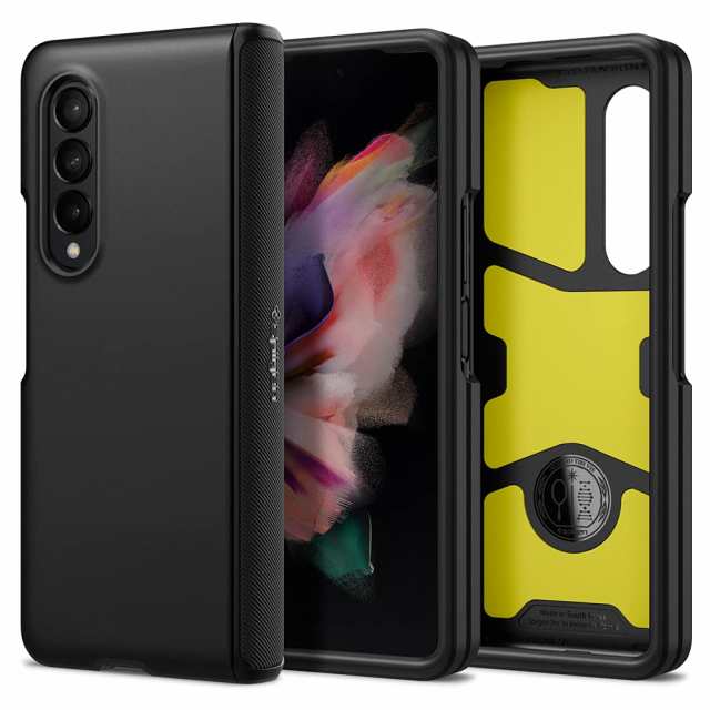 Spigen Galaxy Z Fold3 ケース [ SC-55B | SCG11 ] フルカバー 2重構造 [TPU+PC] 最大90％ 衝撃吸収 米軍MIL規格取得 耐衝撃 ワイヤレス充電対応 スリム・アーマー Pro ACS03078 (ブラック)の通販は