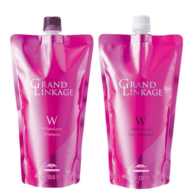 ミルボン グランドリンケージ ウィローリュクス シャンプー 400mL + トリートメント 400g 詰め替え セット 毛質の形状ケア