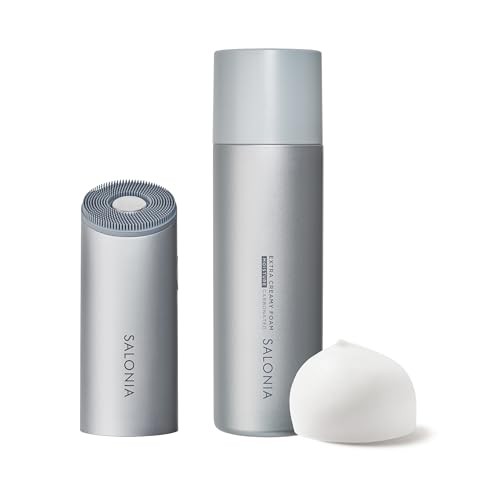 SALONIA サロニア | 洗顔ブラシ セット イオンフェイシャルブラシ＆エクストラクリーミーフォーム 洗顔 SAL21202SL