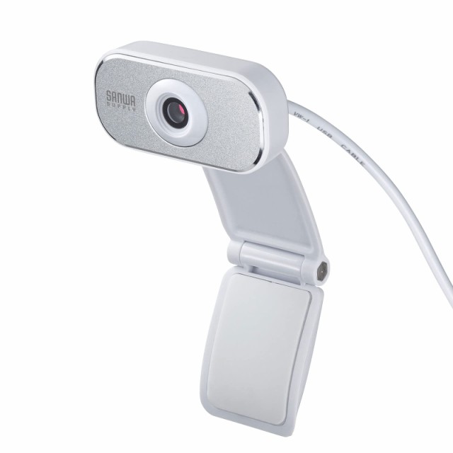 サンワサプライ WEBカメラ USB接続 画角60度 フルHD 1080P 200万画素 マイク内蔵 三脚対応 Zoom/Teams対応 ケーブル1.5m ホワイト CMS-V41WNの通販は
