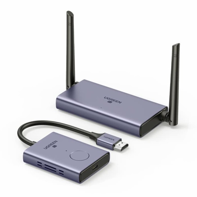 UGREEN ワイヤレスHDMI送受信機セット 日本技適認証取得無線HDMI