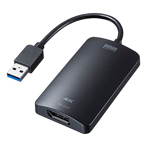 サンワサプライ USB3.2-DisplayPortディスプレイアダプタ (USB Aコネクタ オス-DisplayPort メス) 4K対応 USB-CVU3DP1の通販は 9,295円