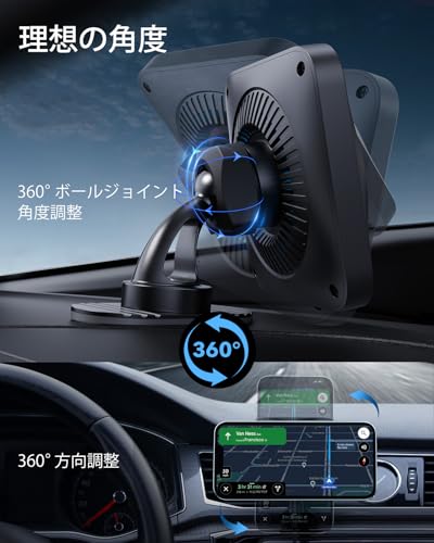 ESR 冷却ファン内蔵 スマホホルダー 車 ワイヤレス充電 スマホ冷却 放熱技術 magsafe 車載ホルダー マグセーフ充電器 エアコンルーバー ダッシュボード式 CryoBoost_6