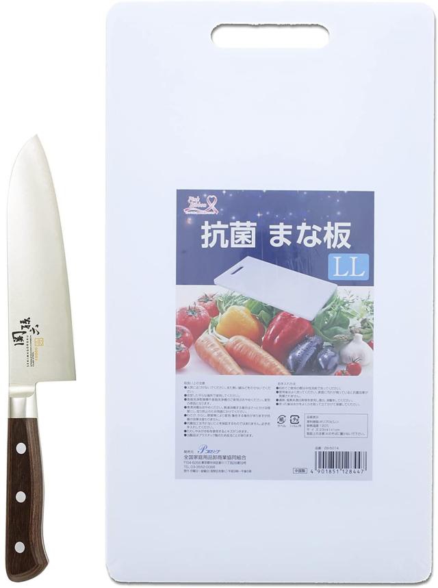 貝印 KAI 関孫六 三徳 包丁 165mm 右利き 左利き 兼用 10000CC 抗菌 まな板 LL プラスチック 白 2点セットの通販は