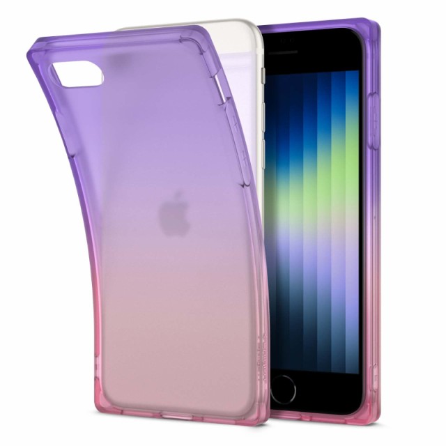 Spigen 四角 iPhone SE3 ケース 第3世代 2022 iPhone SE 2 ケース 第2世代 iPhone7用ケース iPhone8用 ケース [ストラップホール付き] TP