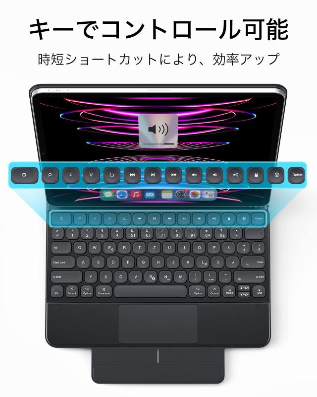 日本語マジックキーボード ESR iPad Pro 12.9 キーボード ケース 第6/5
