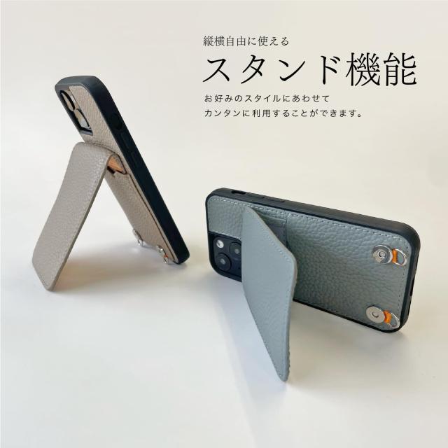 HANATORA] iPhone 14 Plus ケース 本革 シュリンクカーフレザー カード
