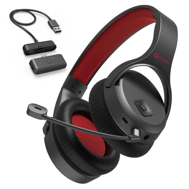 エレコム ゲーミングヘッドセット ワイヤレス ミキサー機能付USB送信機付き [ PS 5 / 4 / NINTENDO SWITCH ] ミュート機能付 ブラック HS-GMW70BK スタンダードタイプ 11,085円