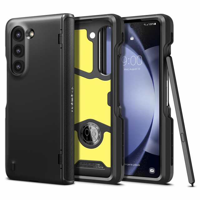 Spigen Galaxy Z Fold5 ケース Sペン収納 [ SC-55D | SCG22 ] 全面保護 フルカバー 3重構造 [TPU+PC+XRD] 米軍MIL規格取得 耐衝撃 ワイヤレス充電対応 ギャラクシー Z フォルド 5 スリム・アーマー・プロ ペン (ブラック)の通販は