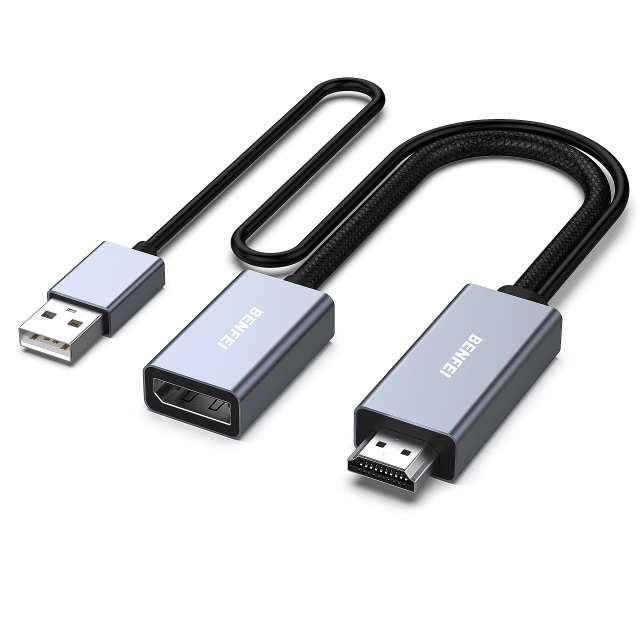 BENFEI HDMI - DisplayPort アダプター HDMI ソース - DisplayPort モニター PC グラフィックカード ノートパソコン PS5 Xbox One(360)