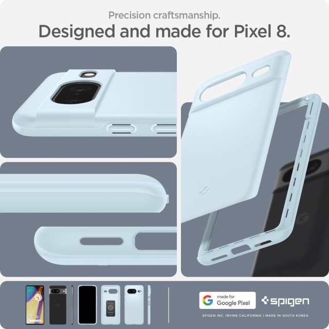 Spigen Google Pixel 8 ケース 極薄 レンズ保護 擦り傷防止 薄型カバー 軽量 指紋防止 シンプル マット仕上げ  ワイヤレス充電対応 シン・フィット ACS06290 (ミュート・ブルー)の通販はau PAY マーケット - Fleume | au PAY  マーケット－通販サイト