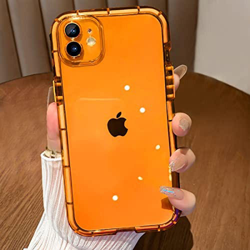 QLTYPRI iPhone 12 用 ケース クリア TPU カバー 可愛い 薄型軽量 黄変防止 レンズ保護 耐衝撃 ワイヤレス充電対応 透明 TPU スマホケー