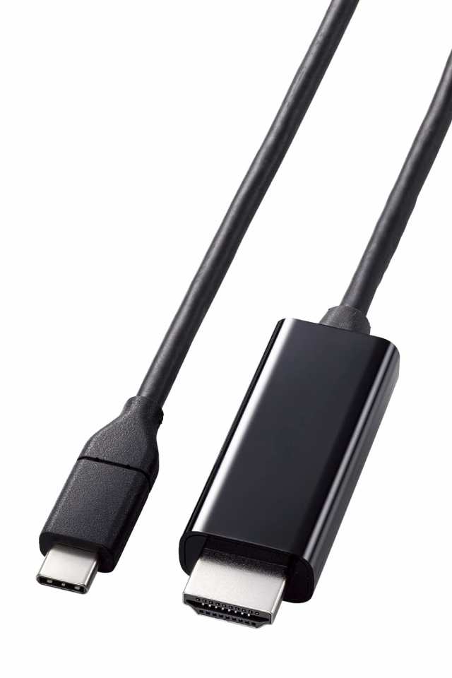 エレコム USB-C HDMI 変換 ケーブル 1m やわらか 4K2K(3840×2160/60Hz) ミラーリング対応 ブラック MPA-CHDMIY10BK