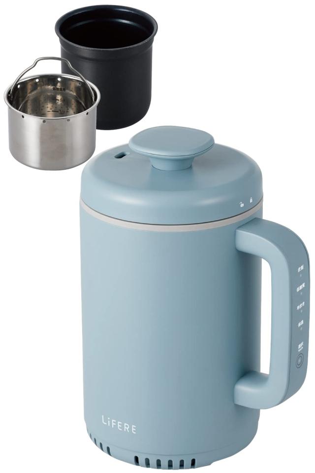 エレコム IH炊飯器 小型 1合炊き コンパクト設計 低糖質モード 一合厚釜採用 ひとり暮らし用 ケトルサイズ LiFERE ブルー HAC-RCIH01BUの通販は