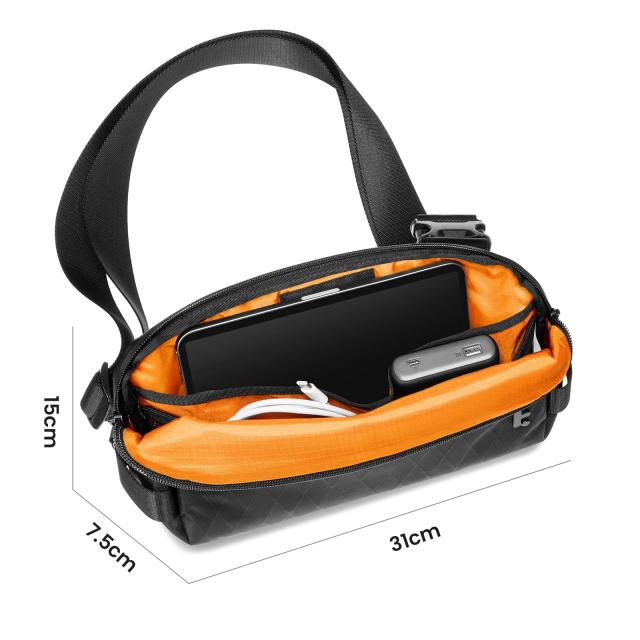 tomtoc] ボディバッグ メンズ スリングバッグ X-PAC生地 斜めがけ