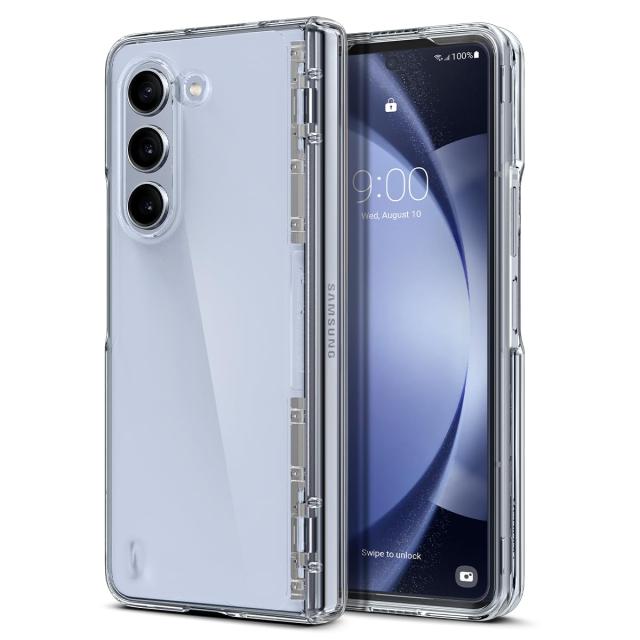 Spigen Galaxy Z Fold5 ケース [ SC-55D | SCG22 ] 超薄型 超軽量 耐衝撃 ワイヤレス充電 対応 さらさら マット仕上げ レンズ保護 指紋防止 擦り傷防止 ギャラクシー Z フォルド5 シン・フィット プロ ACS06516 (クリスタル・クリア)