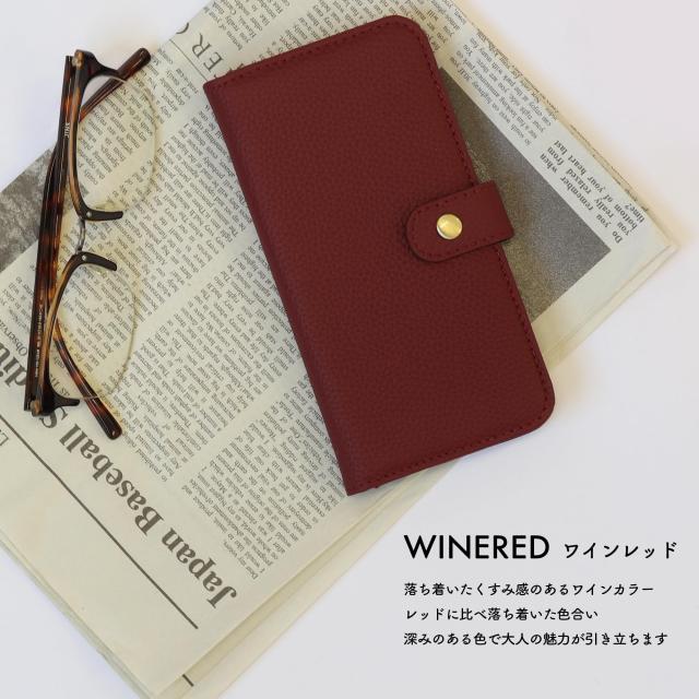[HANATORA] iPhone12ProMax ケース 手帳型 本革 シュリンクカーフレザー スマホケース スタンド機能 ベルトあり マグネットなし ワインレッド H0-12ProMax-Wineの通販は