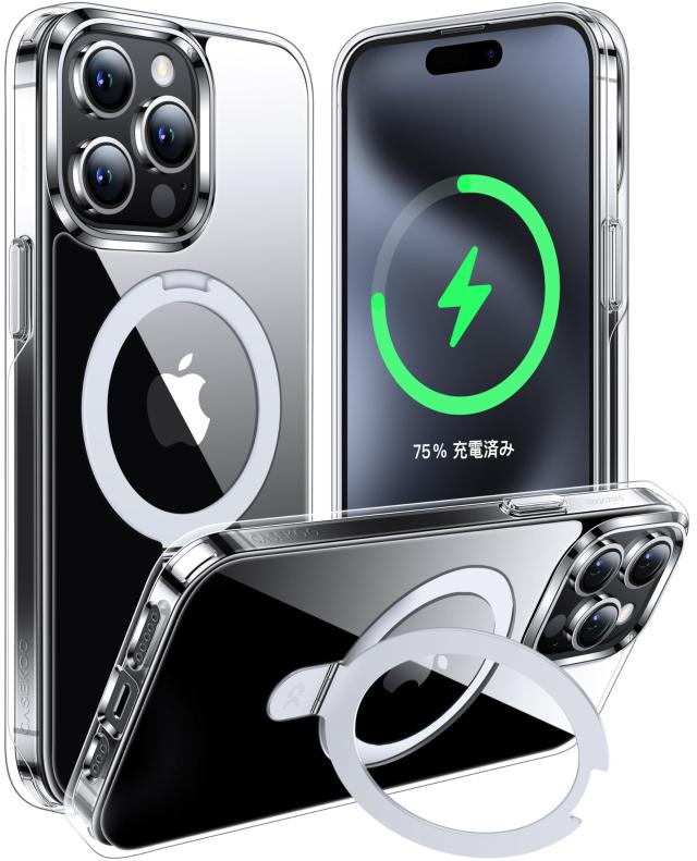 かつて無い利便性CASEKOO iPhone 15 Pro Max 用 ケース クリア