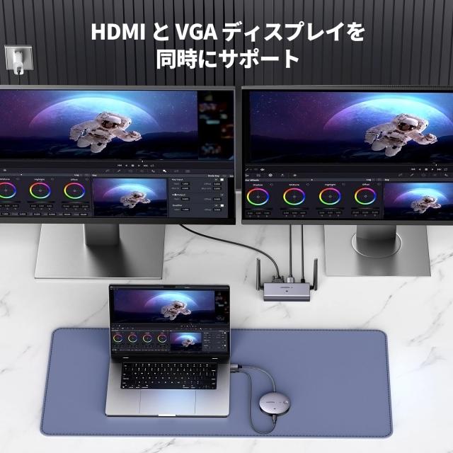 UGREEN ワイヤレスHDMI送受信機セット 4K/50M/2.4G+5G ワイヤレスHDMI