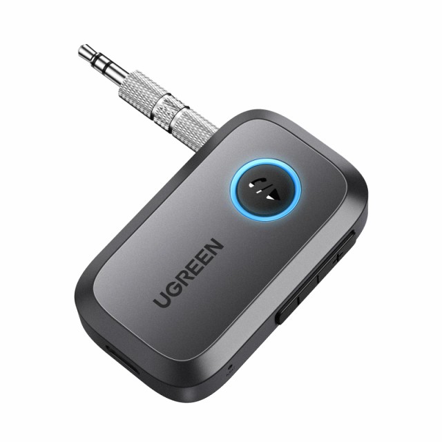 UGREEN 5.3 Bluetooth レシーバー 3.5mm 受信機 SBC/AAC 車載/AUX/iPhone/Android カーオーディオ/コンポ/スマホ/タブレットに対応 type-