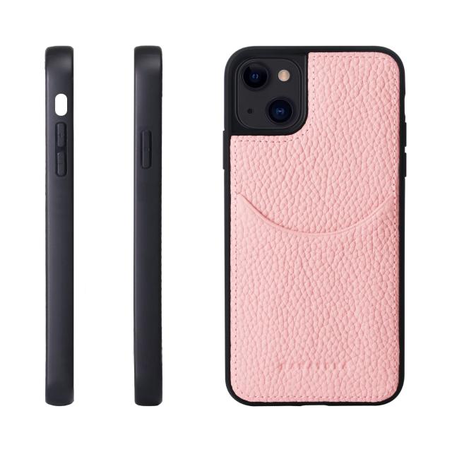 [HANATORA] iPhone 15 Plus ケース 本革 シュリンクカーフレザー カードポケット 耐衝撃 ハンドメイド ギフト おしゃれ シンプル メンズ レディース スマホケース ピンク CPG-15Plus-Pink