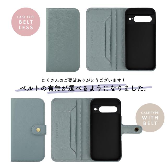 HANATORA for Google Pixel 8 ケース 手帳型 本革 スマホケース スマホ スタンド ストラップ 付き シュリンクカーフレザー ベルトなし マグネットなし パープル H0XA-GP8-Purple ギフト 誕生日 女性 男性_4