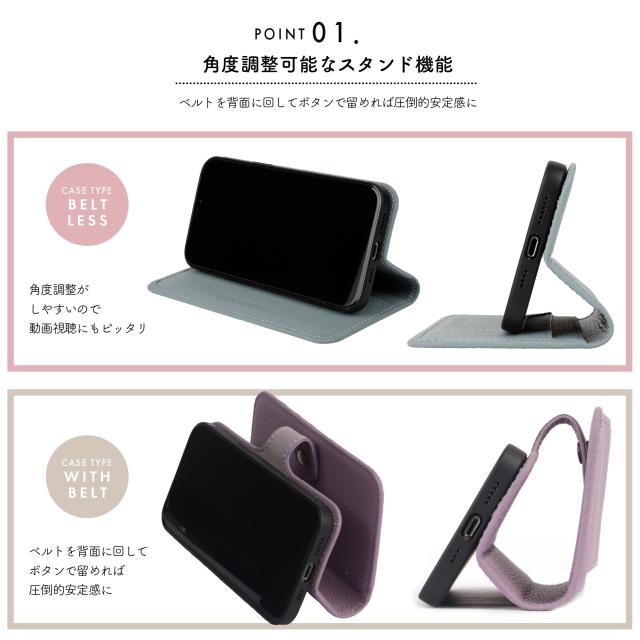 HANATORA for Google Pixel 8 ケース 手帳型 本革 スマホケース スマホ スタンド ストラップ 付き シュリンクカーフレザー ベルトなし マグネットなし パープル H0XA-GP8-Purple ギフト 誕生日 女性 男性_6
