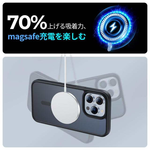 【ワイヤレス充電対応】iPhone13Pro用ケース MagSafe対応 耐衝撃 iPhone14ケース 14Plus 14Pro Max iPhone13スライド式 耐衝撃