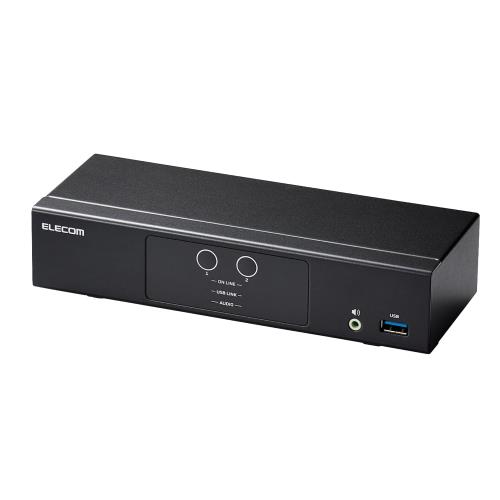 エレコム パソコン切替器 KVMスイッチ HDMI 2ポート PC2台切替 4K60Hz エミュレーション機能搭載 KVM-NHUS2