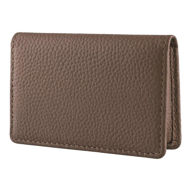 [HANATORA] 名刺入れ 本革 レディース メンズ 大容量 収納 ブランド カード ケース 牛本革 シュリンクレザー プレゼント 就職祝い 新生活ギフト トープ HCC07GZ-Taupe