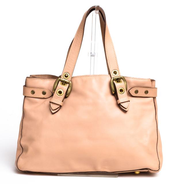 ○J＆Mデヴィッドソン J＆M DAVIDSON 牛革 スムース トートバッグ BIANCA エディターズバッグ 肩掛け ワンショルダーバッグ レディ 中古_1